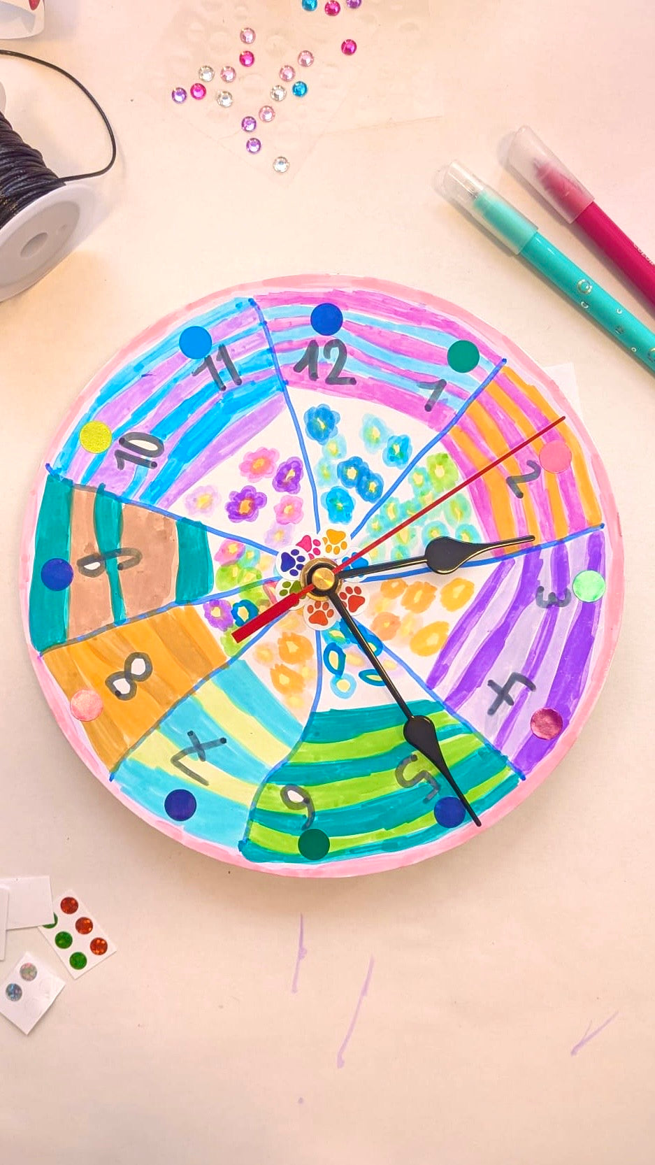 Atelier créatif - mon Horloge à aiguilles - Activité enfant Paris 9 -