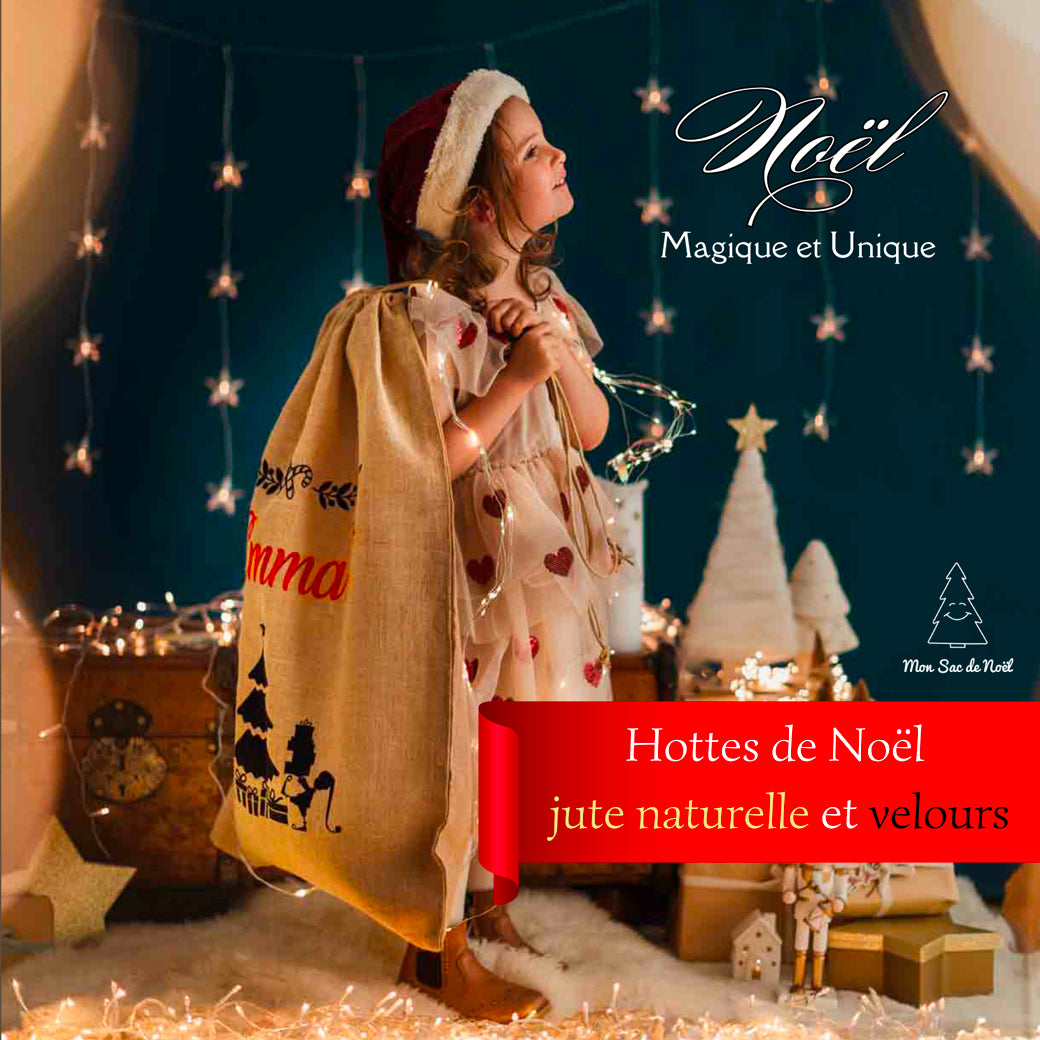 La Hotte Casse-Noisette - Petite Hotte de Noël Personnalisée