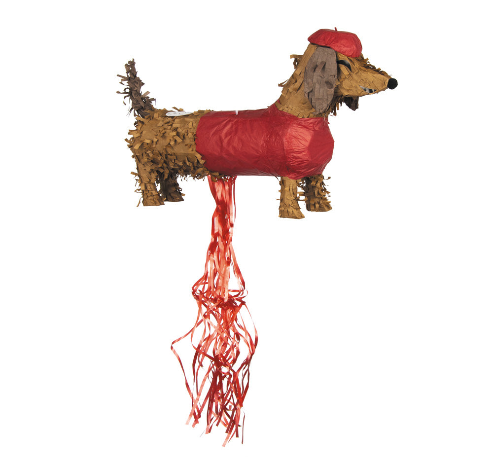 Piñata Teckel - double usage : ficelles ou bâton