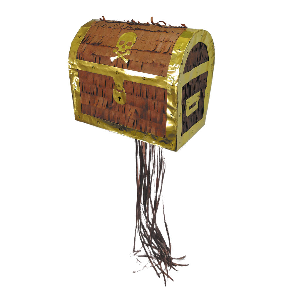 Piñata Coffre de Pirate - double usage : ficelles ou bâton