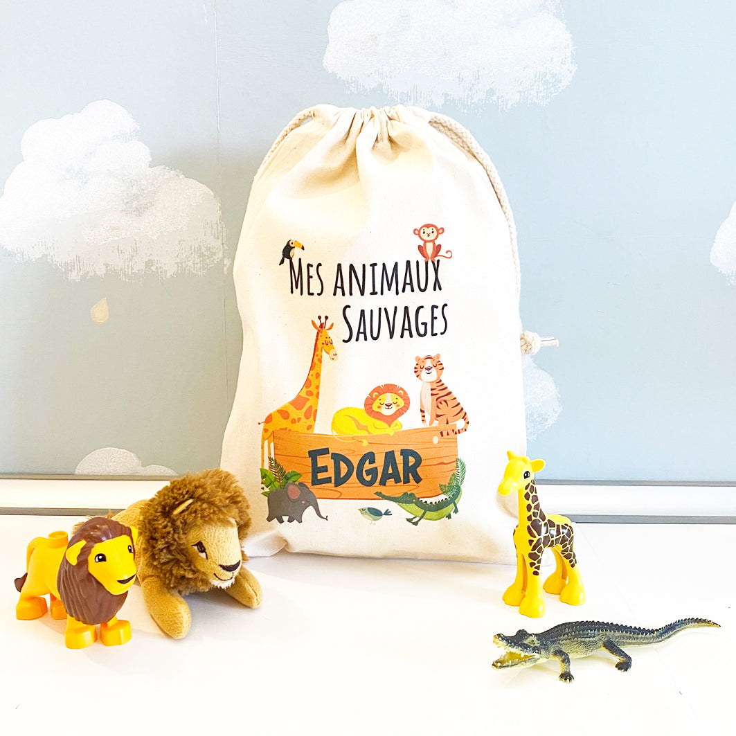 Sac personnalisé Animaux Sauvages 🦒