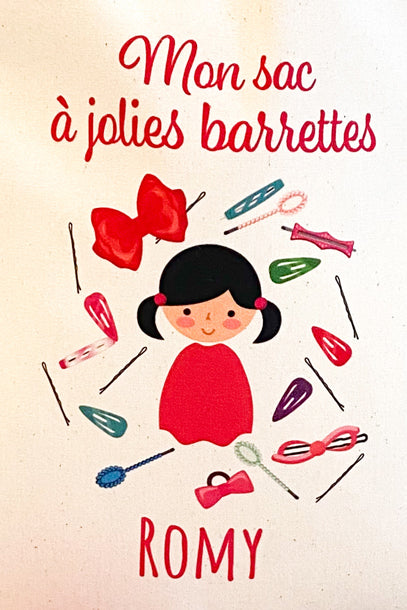 Sac personnalisé pour les barrettes 👧