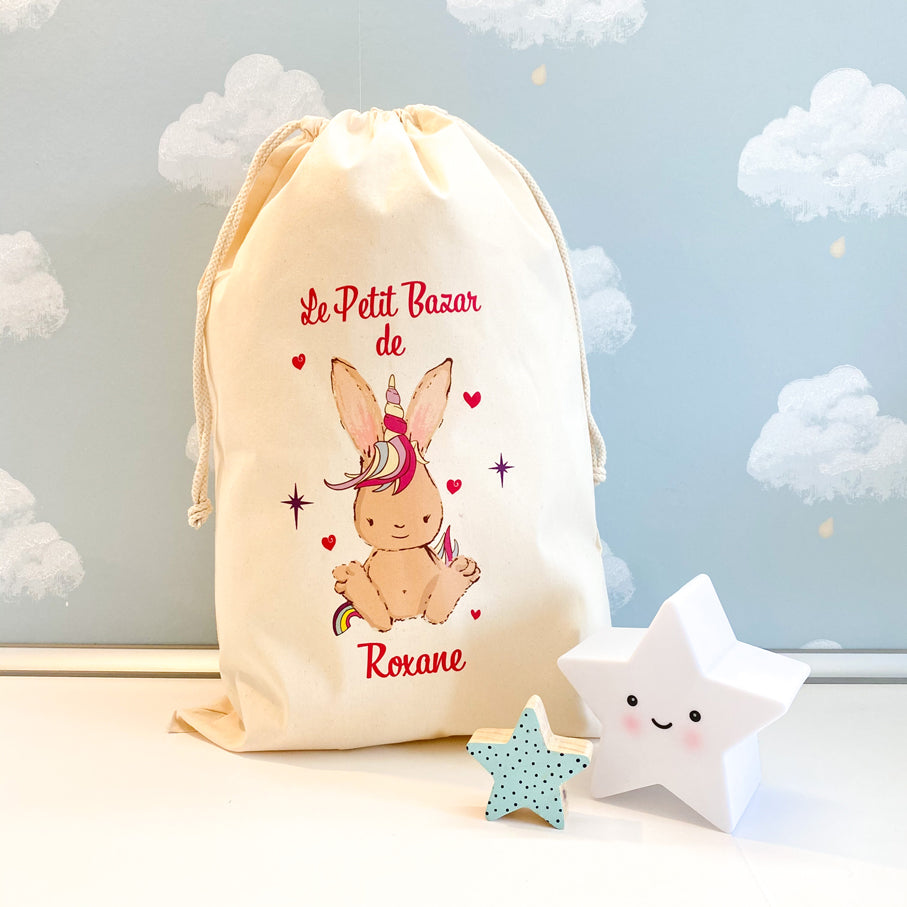 Sac personnalisé Petit Bazar Lapin Licorne 🤩