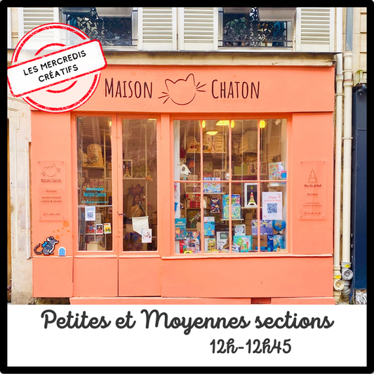 Atelier créatif à la carte Petite et Moyenne section - mercredi 12h00-12h45
