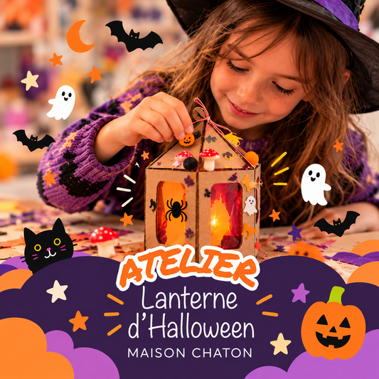Atelier créatif - ma lanterne d' Halloween - Activité enfant Paris 9