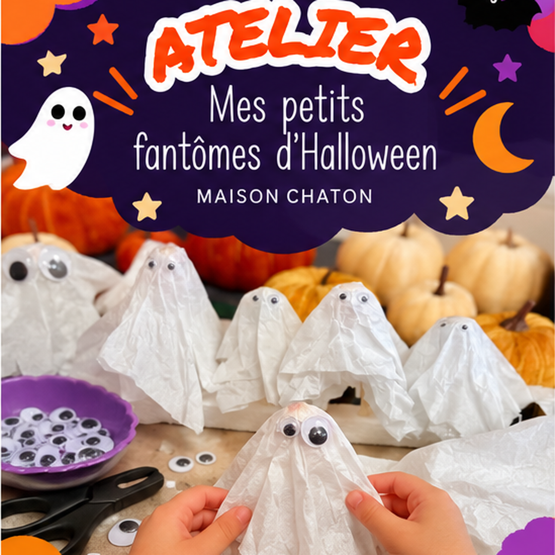 Atelier créatif - mes fantômes d' Halloween - Activité enfant Paris 9