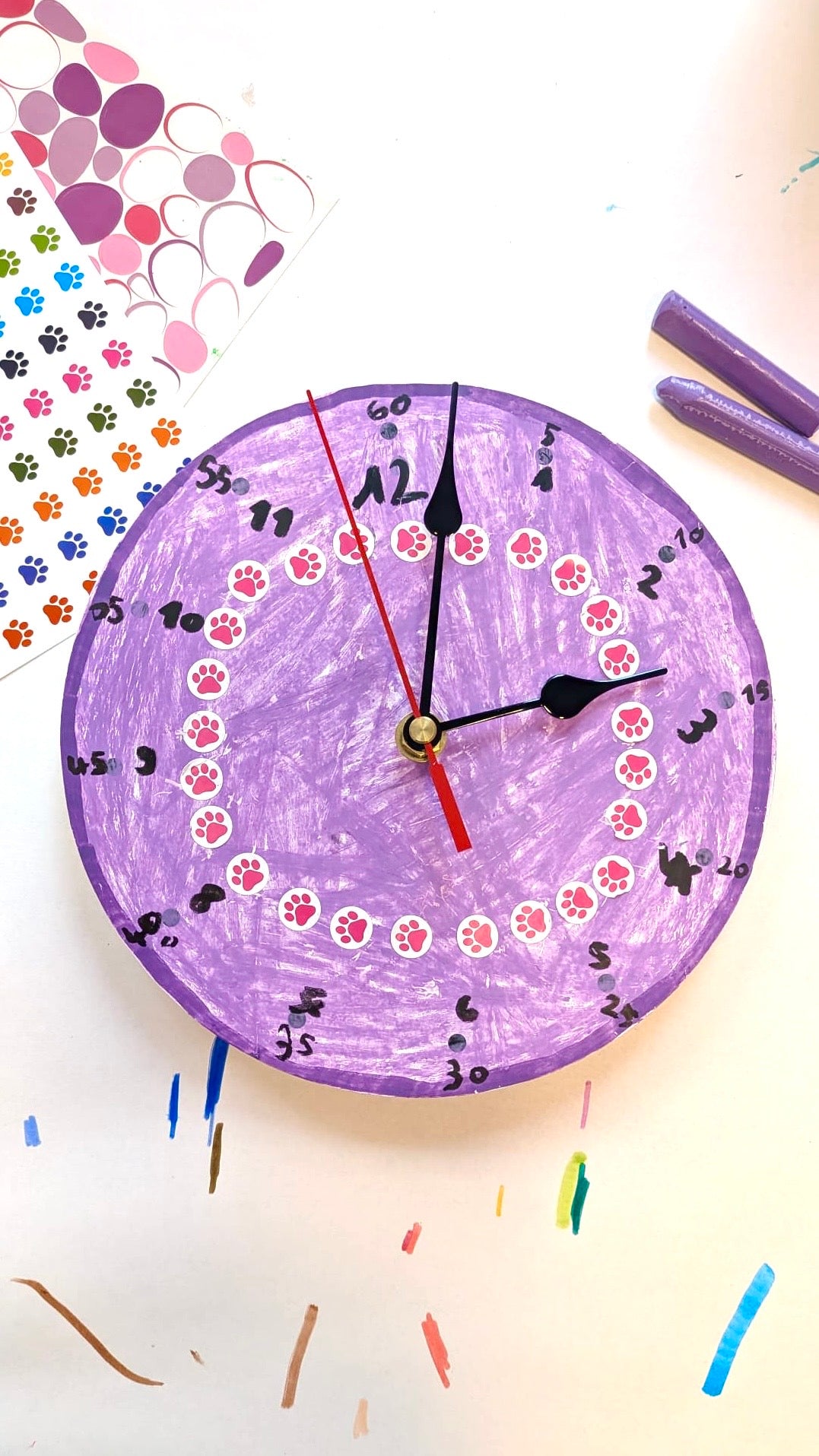 Atelier créatif - mon Horloge à aiguilles - Activité enfant Paris 9 -