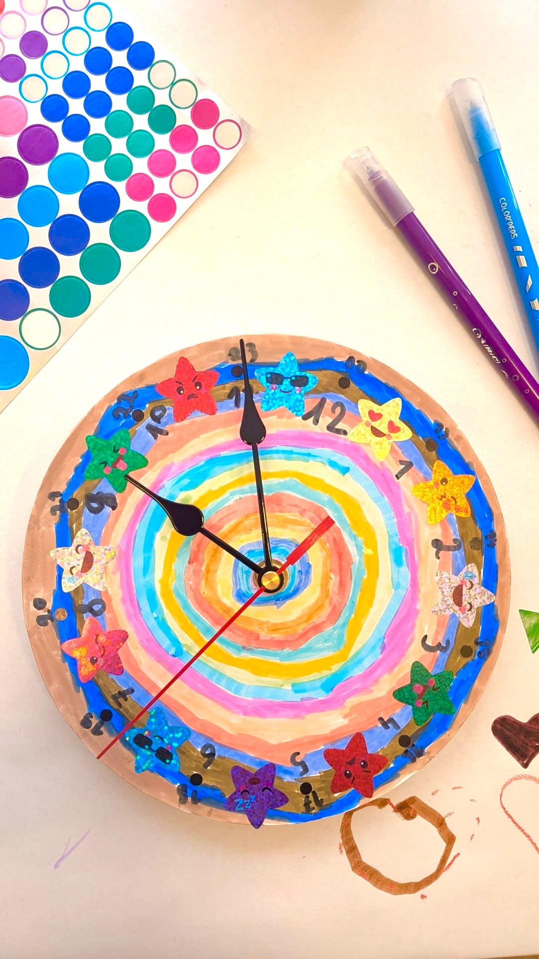 Atelier créatif - mon Horloge à aiguilles - Activité enfant Paris 9 -
