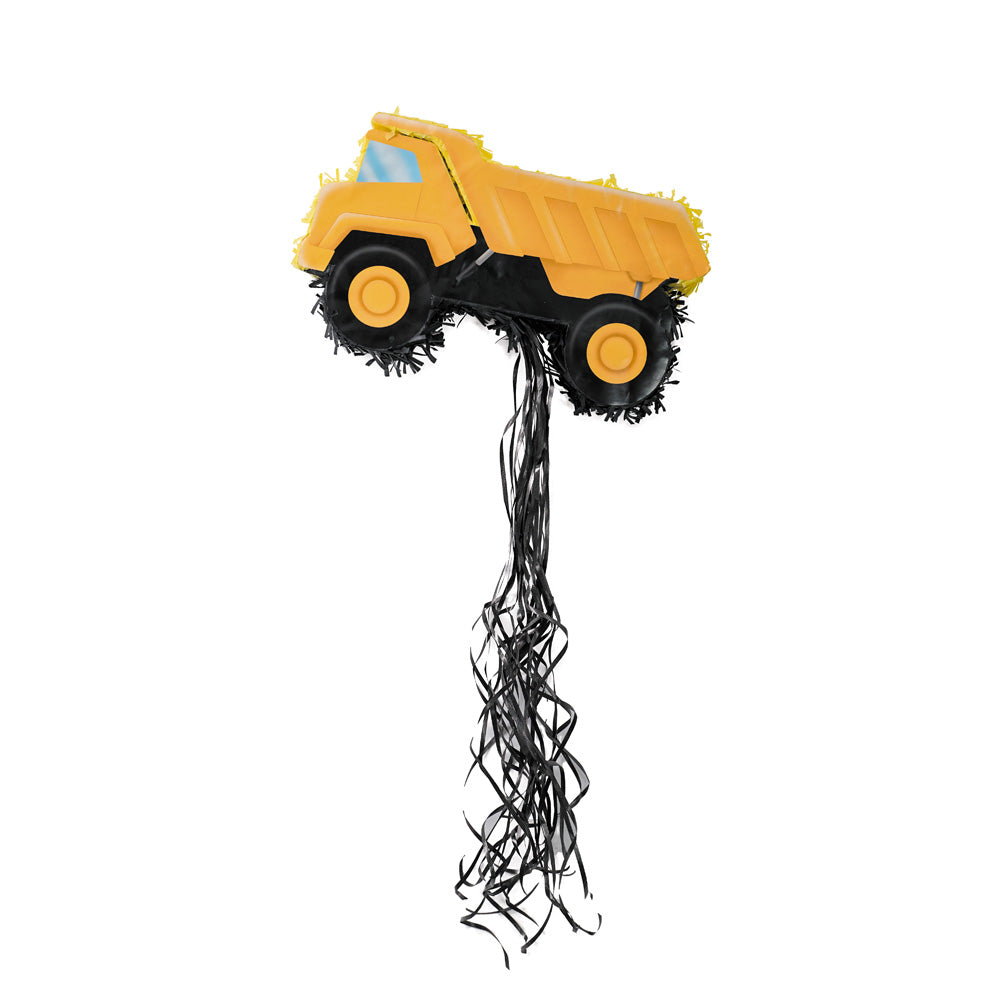 Piñata Camion de Travaux - double usage : ficelles ou bâton