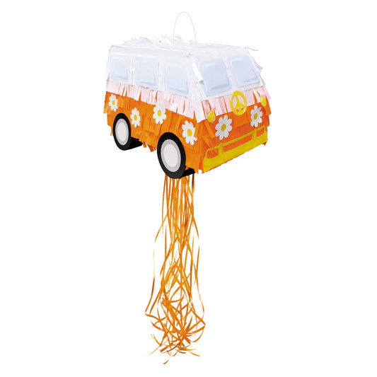 Piñata Van Hippie Party - double usage : ficelles ou bâton