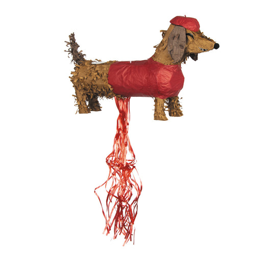 Piñata Teckel - double usage : ficelles ou bâton