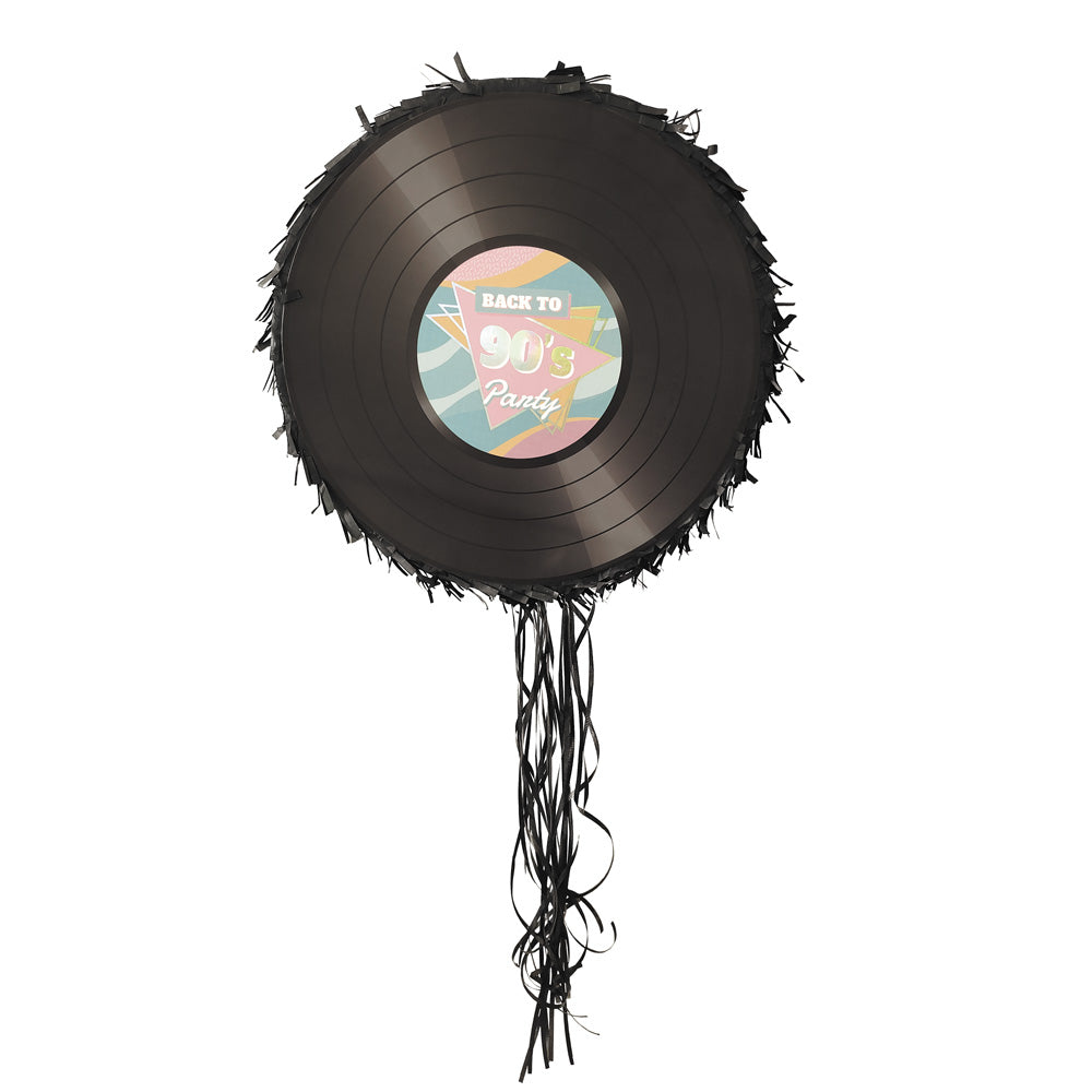 Piñata Disque Vinyle années 90 - double usage : ficelles ou bâton
