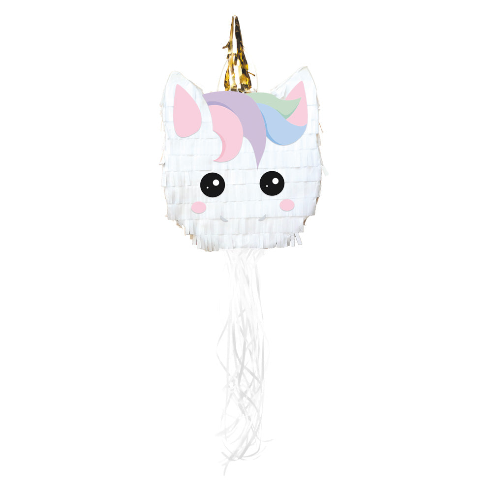 Piñata Baby Licorne Frimousse - double usage : ficelles ou bâton