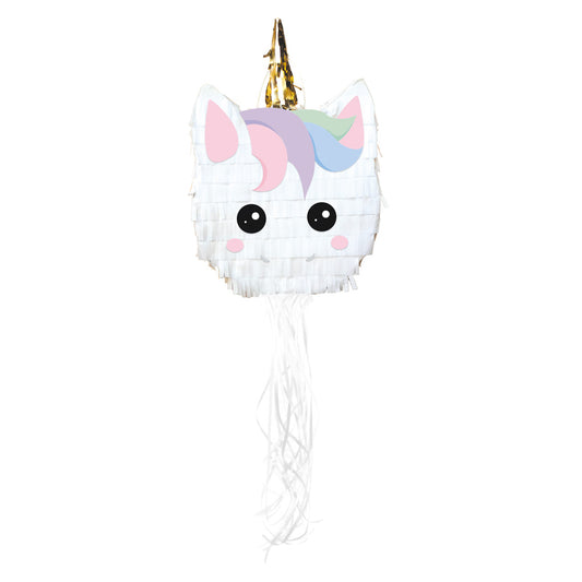 Piñata Baby Licorne Frimousse - double usage : ficelles ou bâton