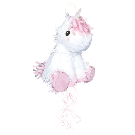 Piñata Baby Licorne - double usage : ficelles ou bâton