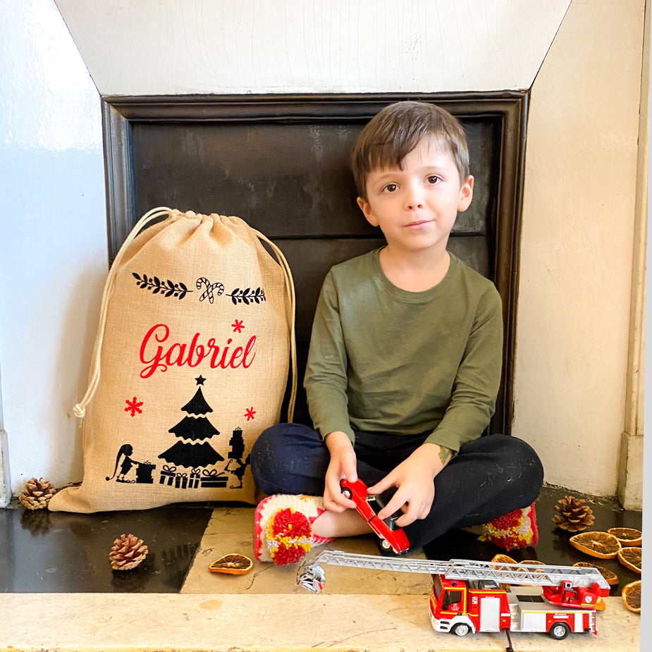 La Hotte Lutins - Petite Hotte de Noël Personnalisée