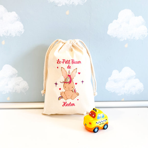 Sac personnalisé Petit Bazar Lapin Licorne 🤩